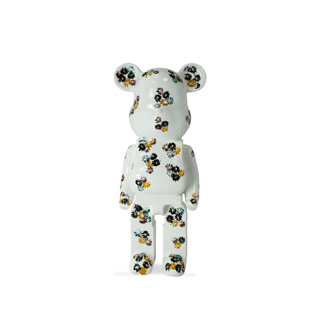 Money Box/ Piggy Bank/ Bear with flowers Statue/ Unique Decor