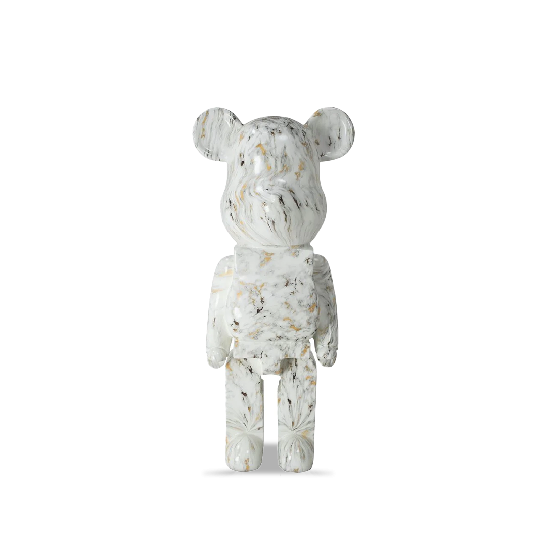 Money Box/ Piggy Bank/ White and Gold Bear Statue/ Unique Decor