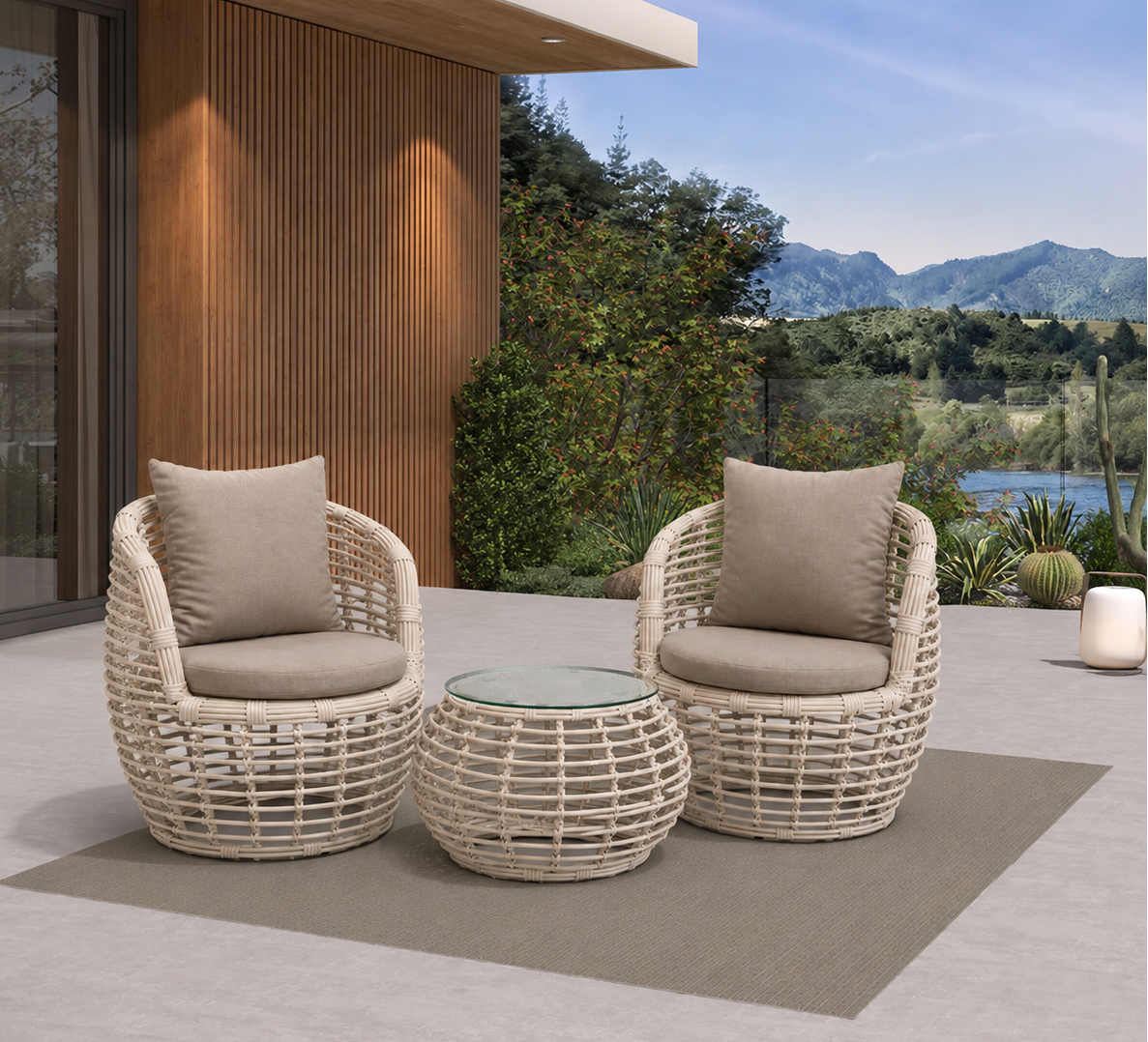 Wicker Conversation Set