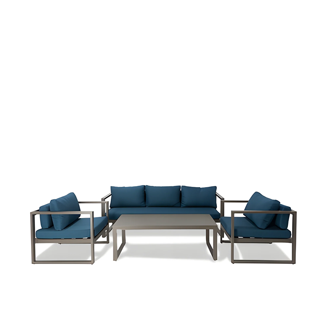 Aluminium Blue Conversation set