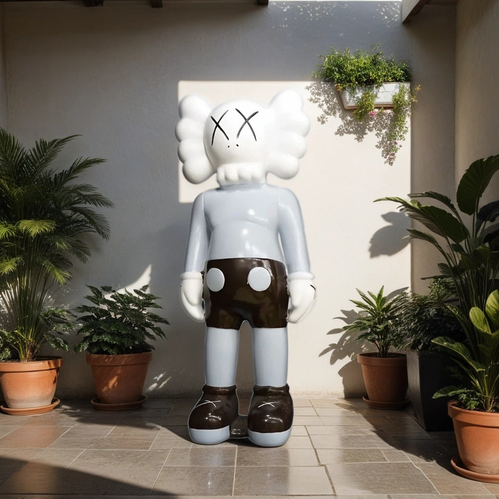Grey and white Decorative Statue Statue/ Unique Decor