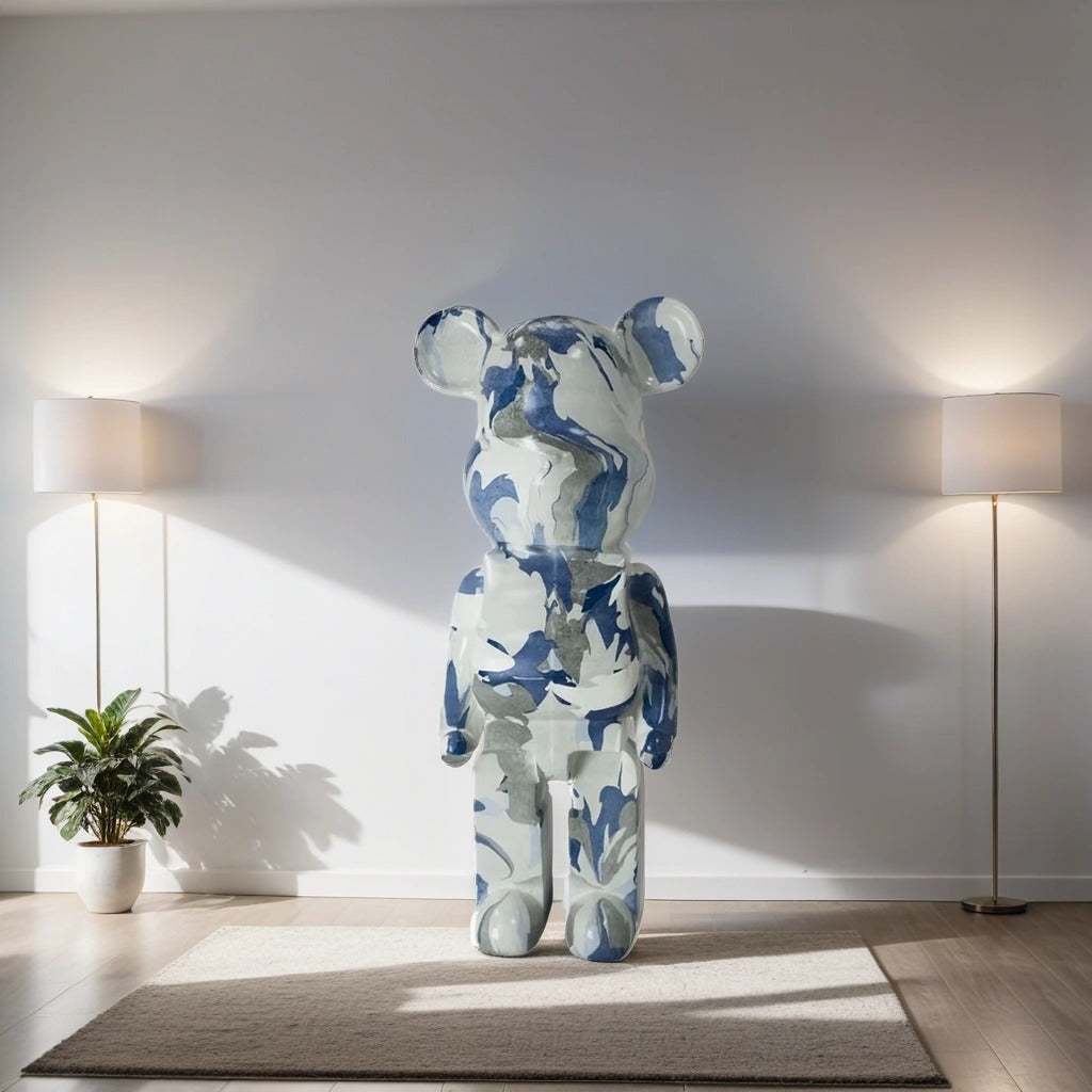 Money Box/ Piggy Bank/ Blue Bear Statue/ Unique Decor
