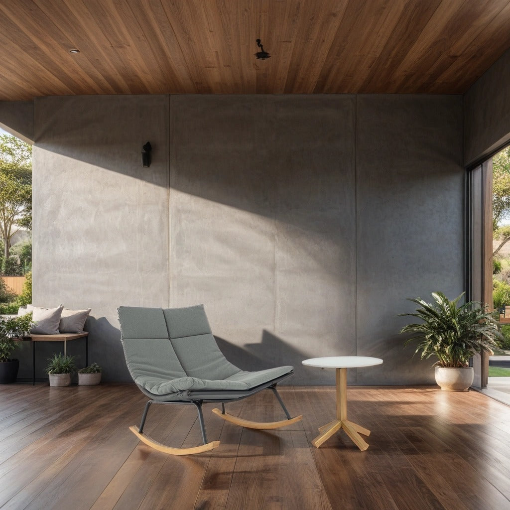 Rocking chair with table