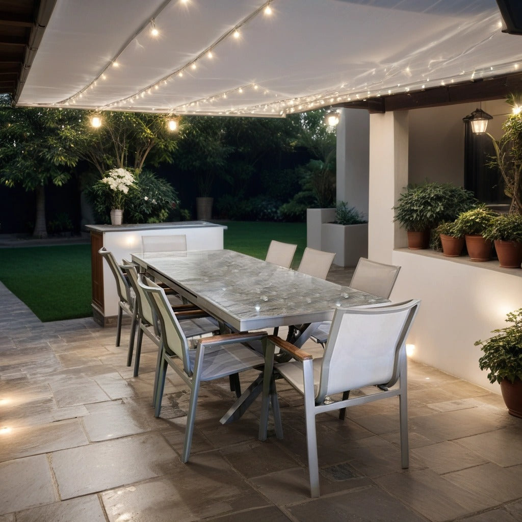 Dining set with extendable table