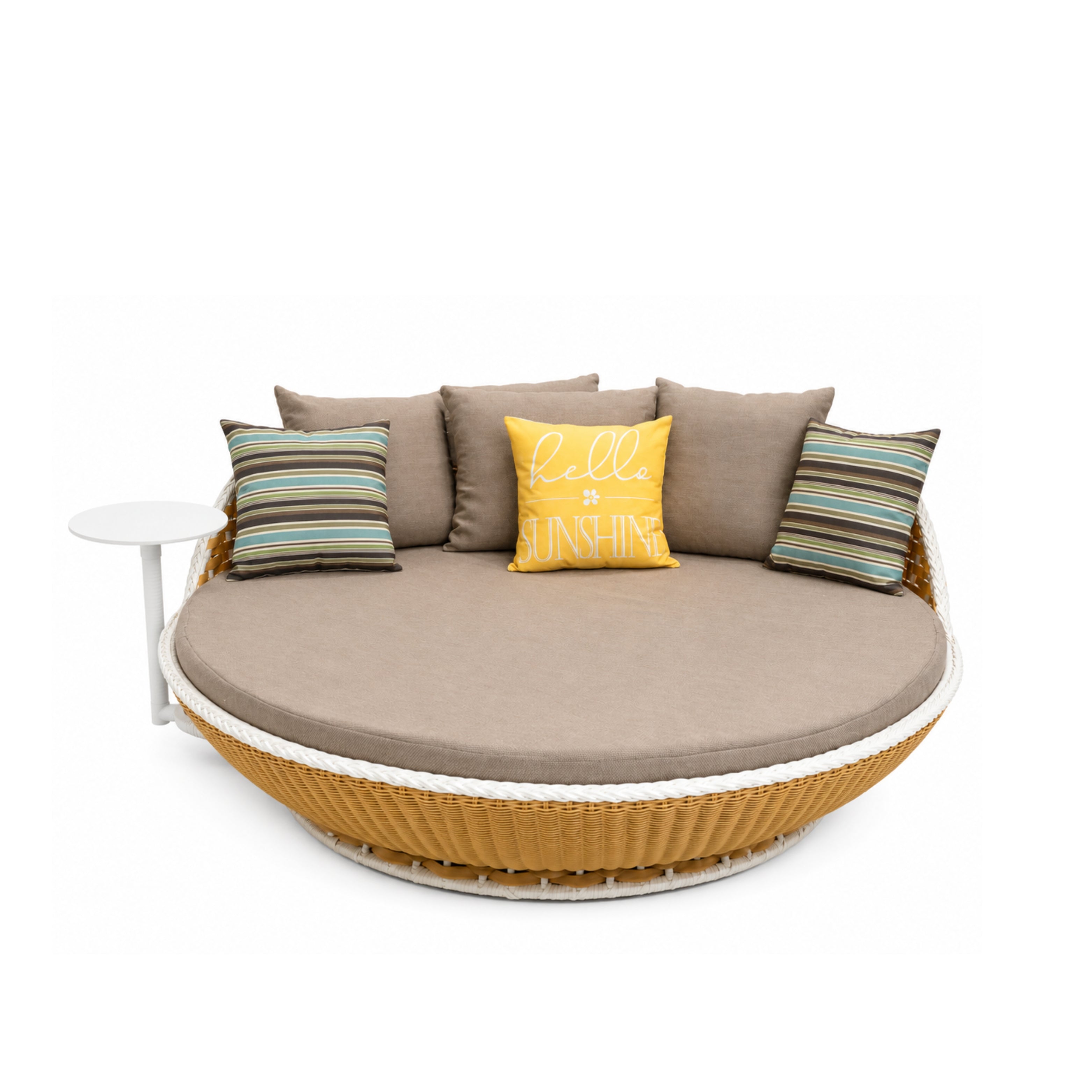 Round Daybed with Side Table