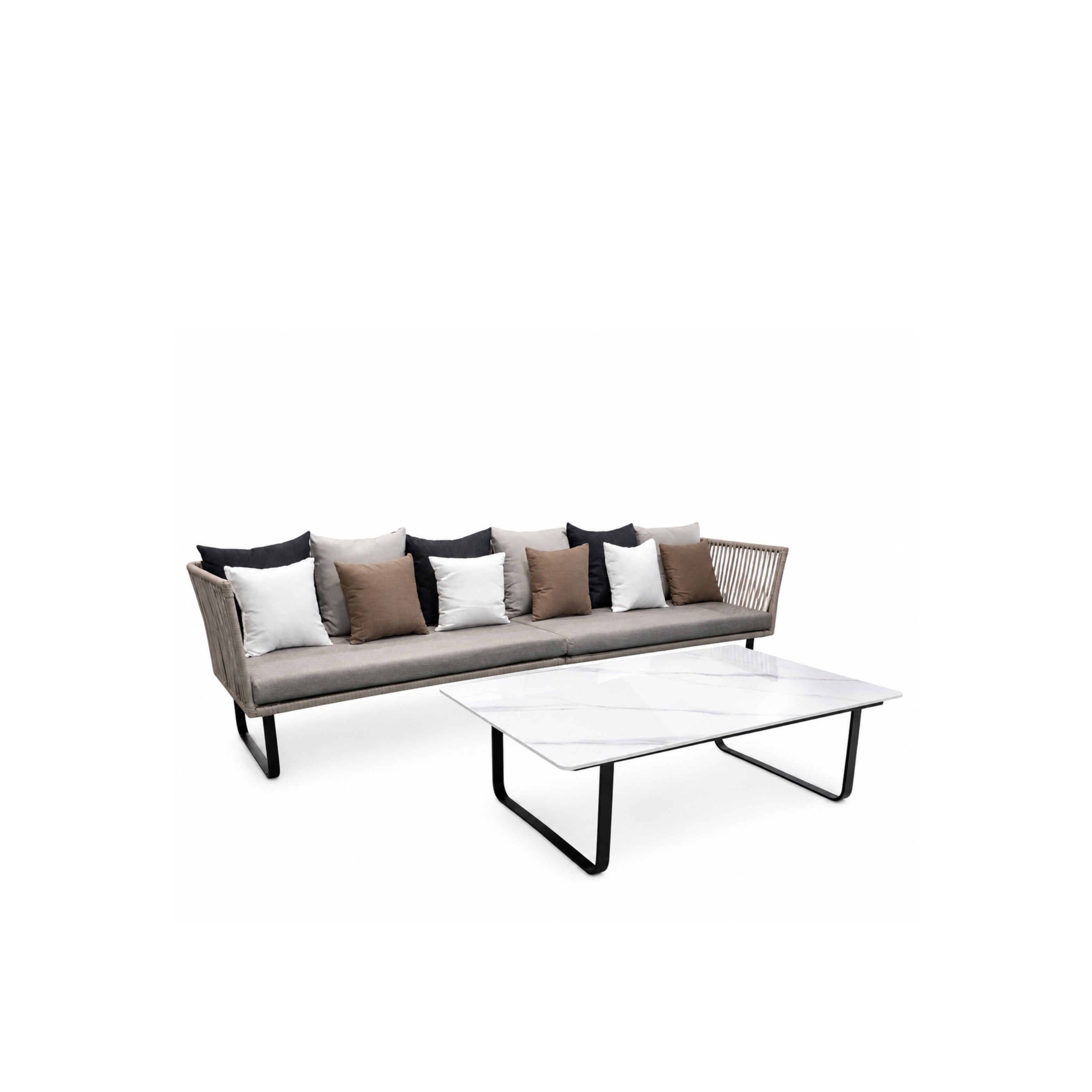 Modern Outdoor Sofa & Coffee Table Set