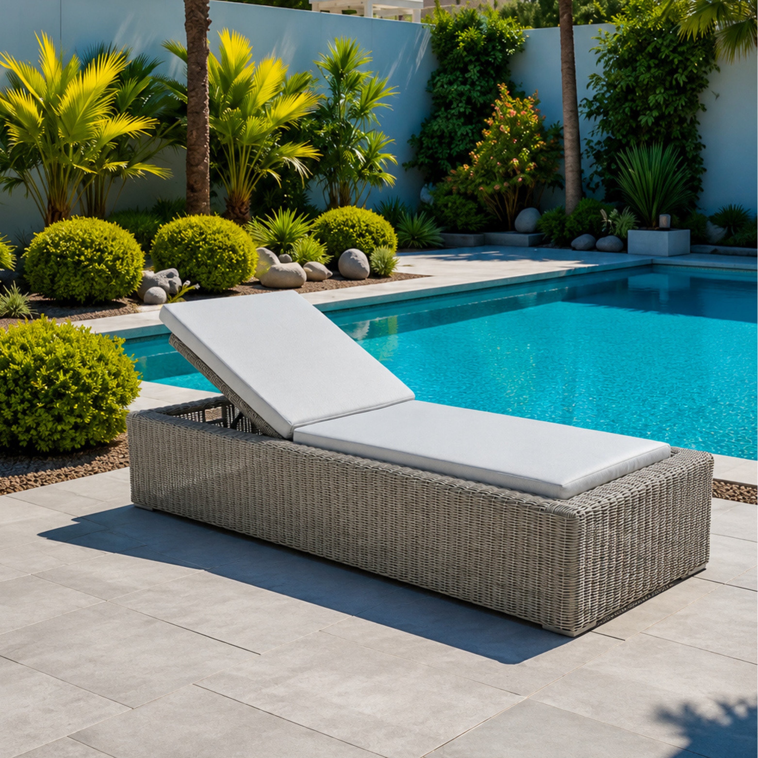Wicker Outdoor Chaise Lounge