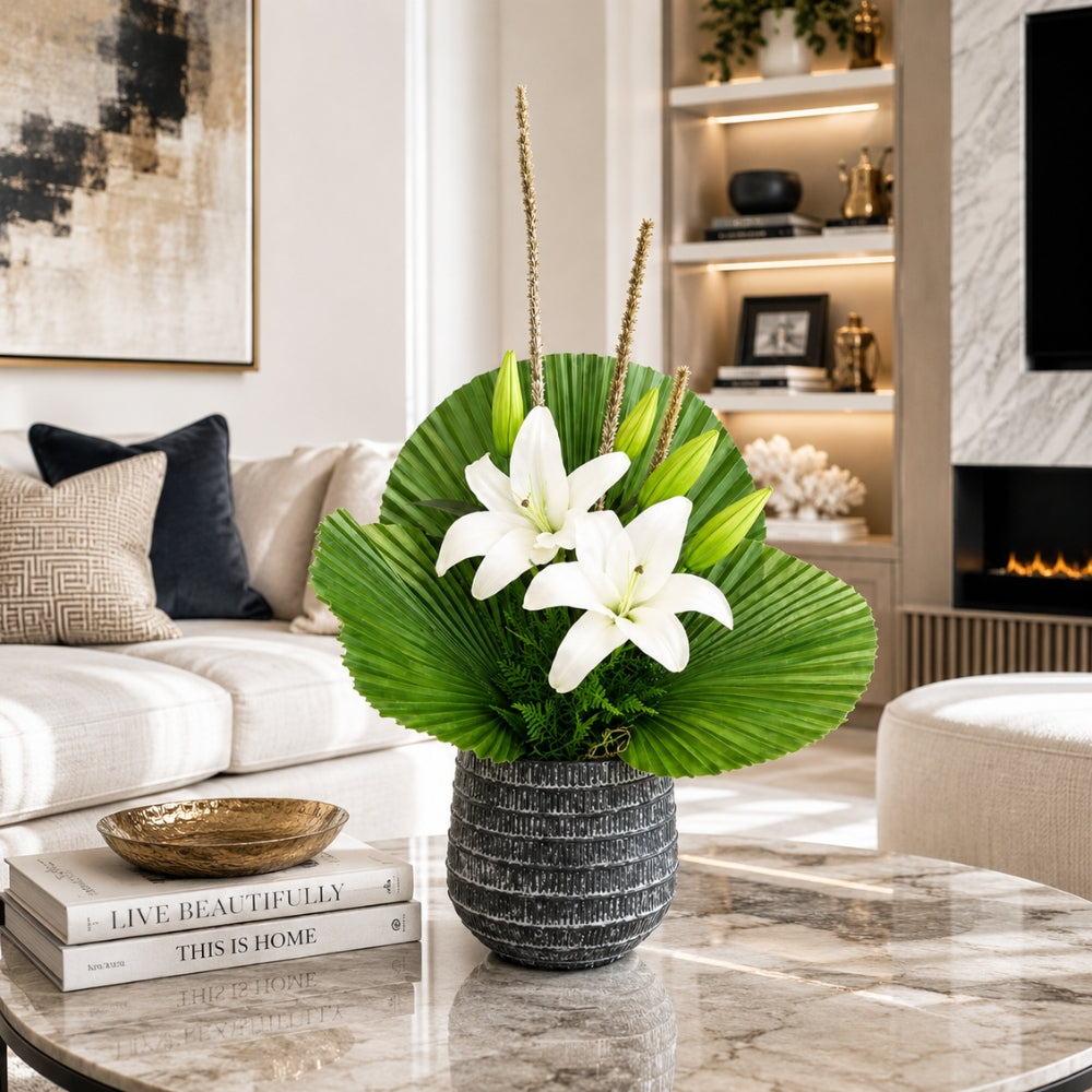 8" Zilla Pot with Lily Arrangement