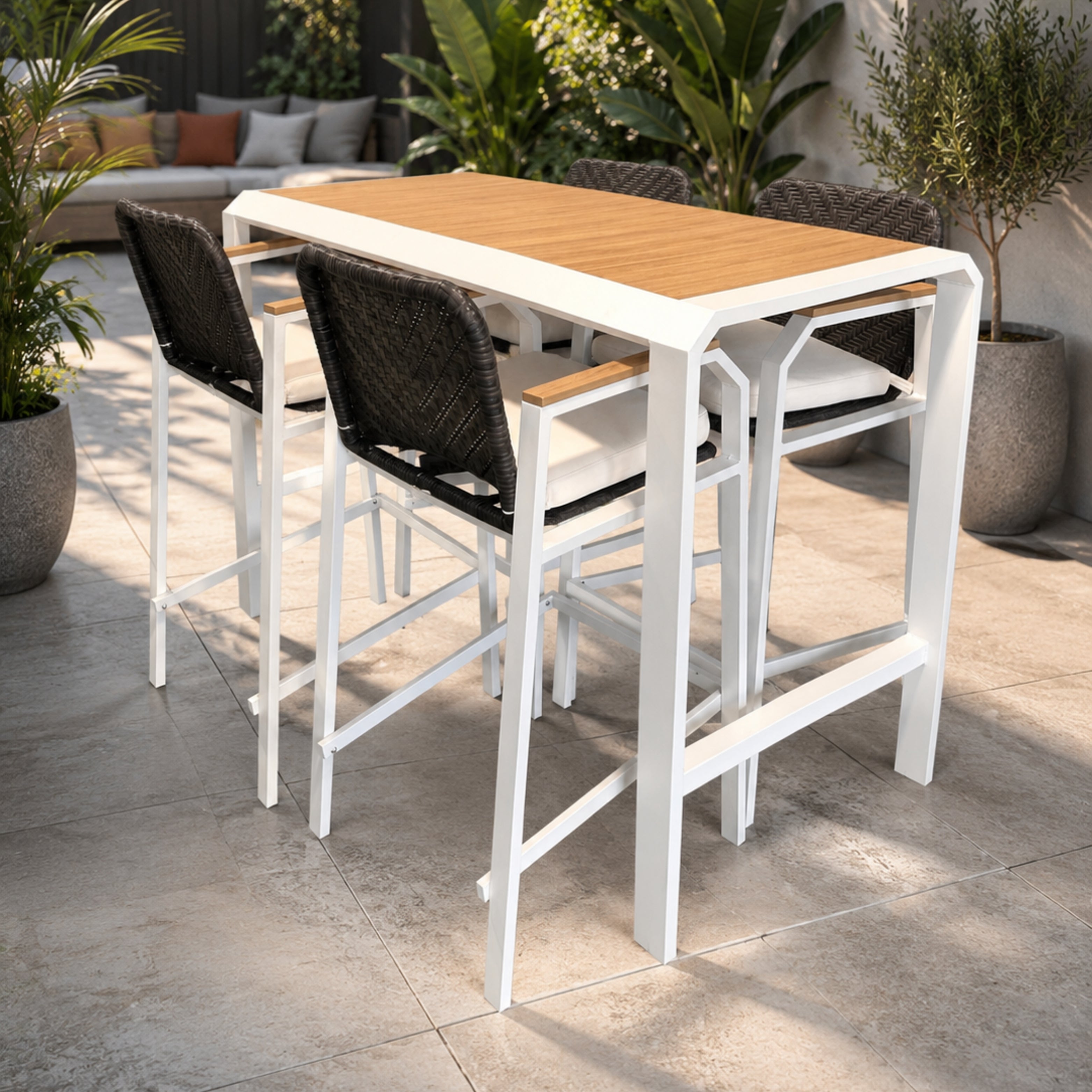 Outdoor Bar set with 4 Chairs