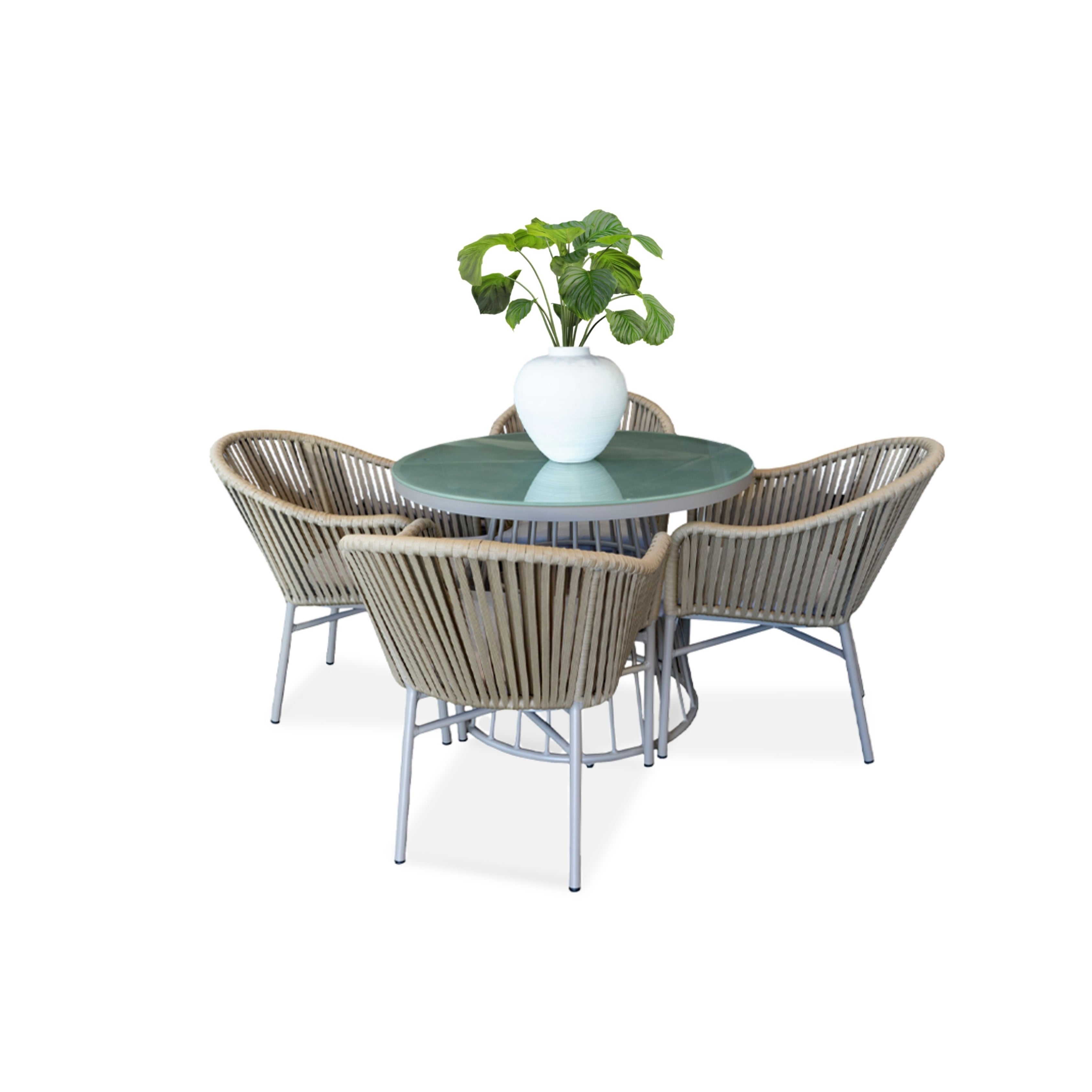 Dining set with 4 chairs – Backyard Paradise