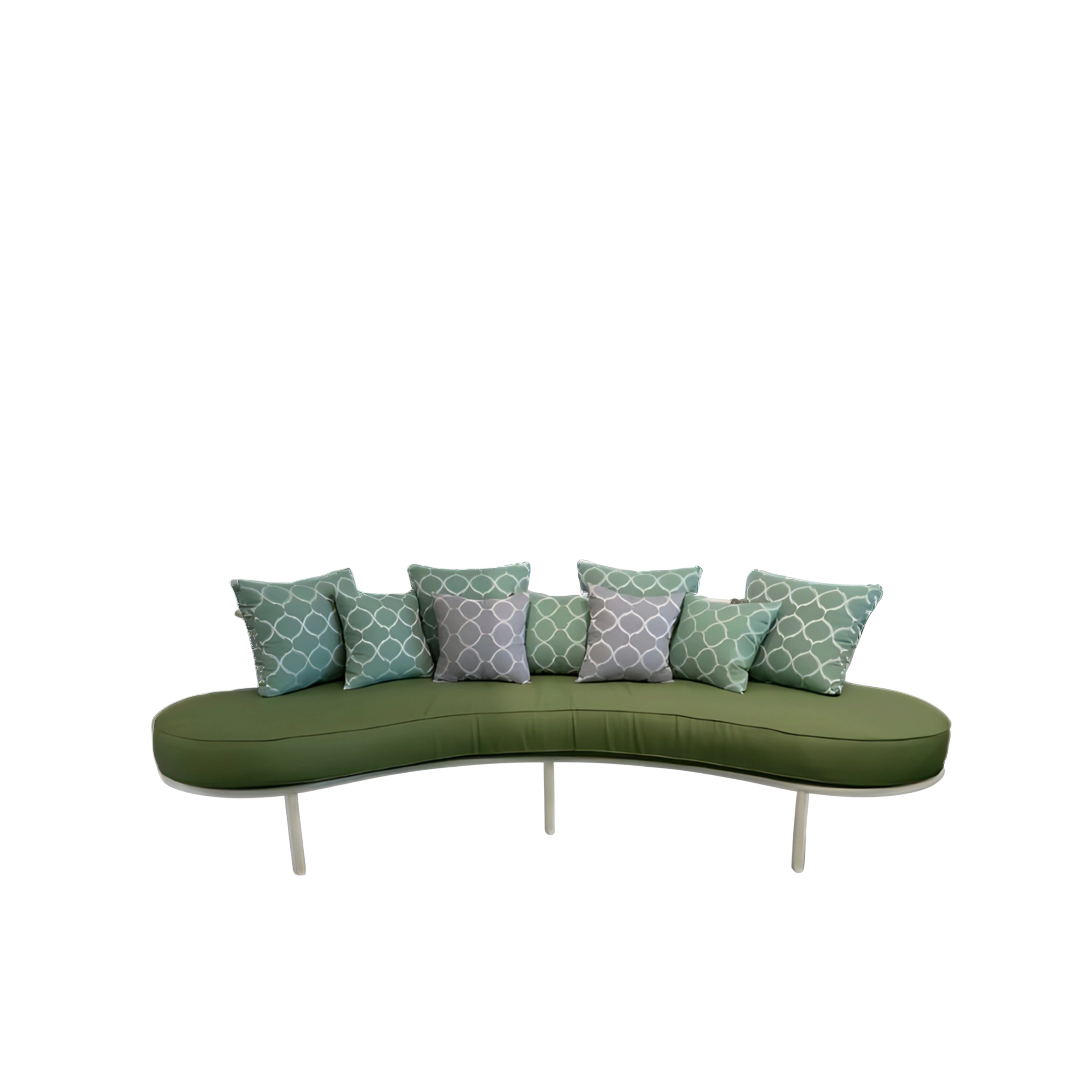 Wide Aluminum Outdoor Curved 1 Sofa