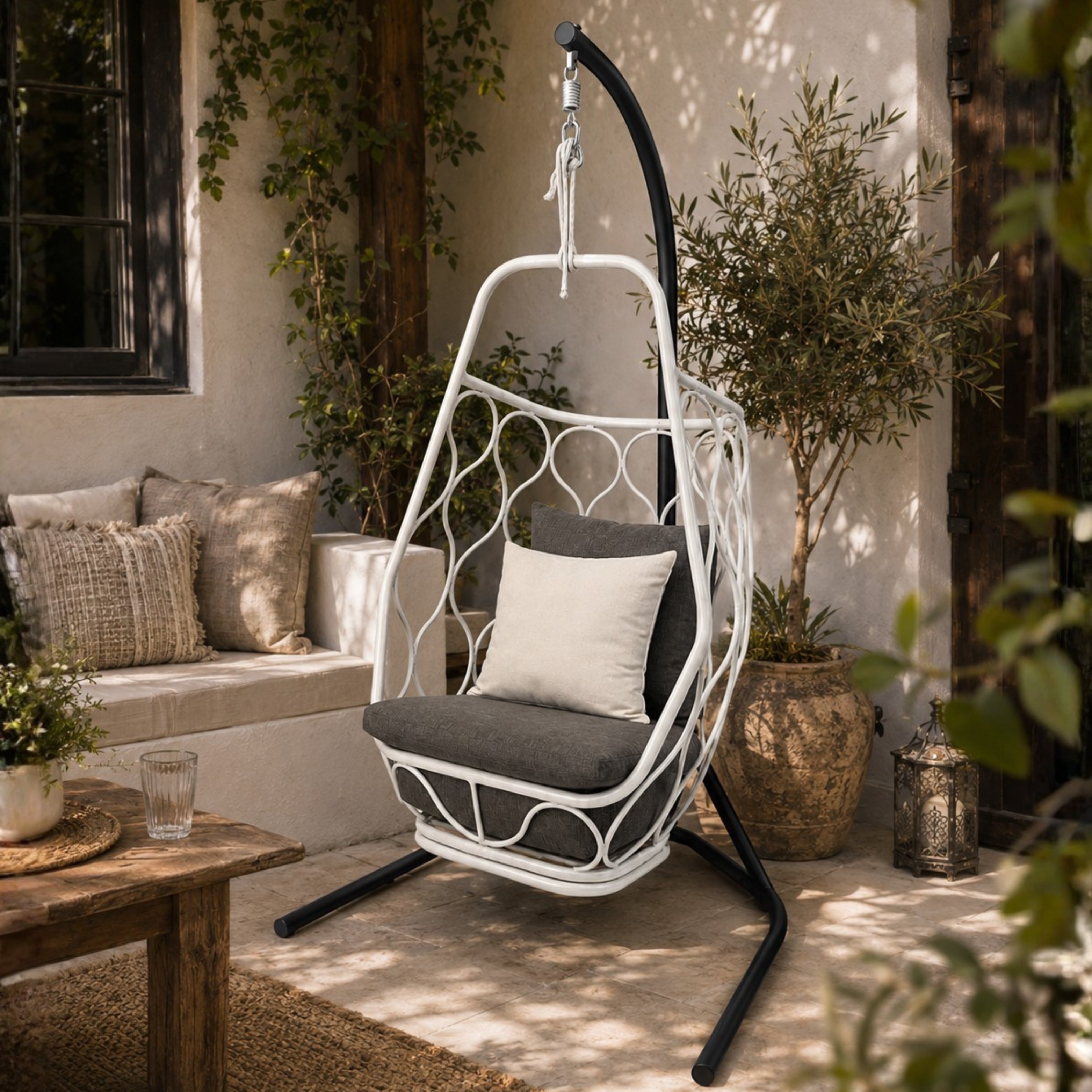 Nautica Outdoor Swing Chair With Base