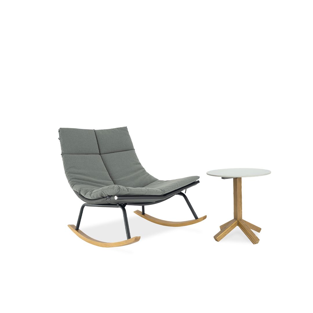 Rocking chair with table