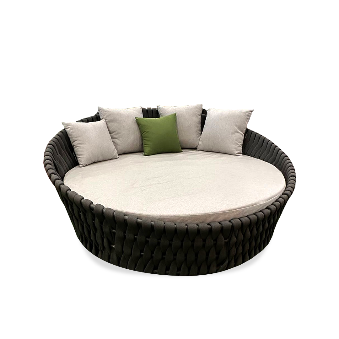 Round grey daybed